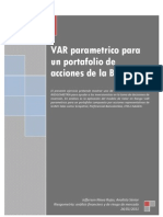 VAR Parametrico para Un Portafolio de Acciones de La BVC