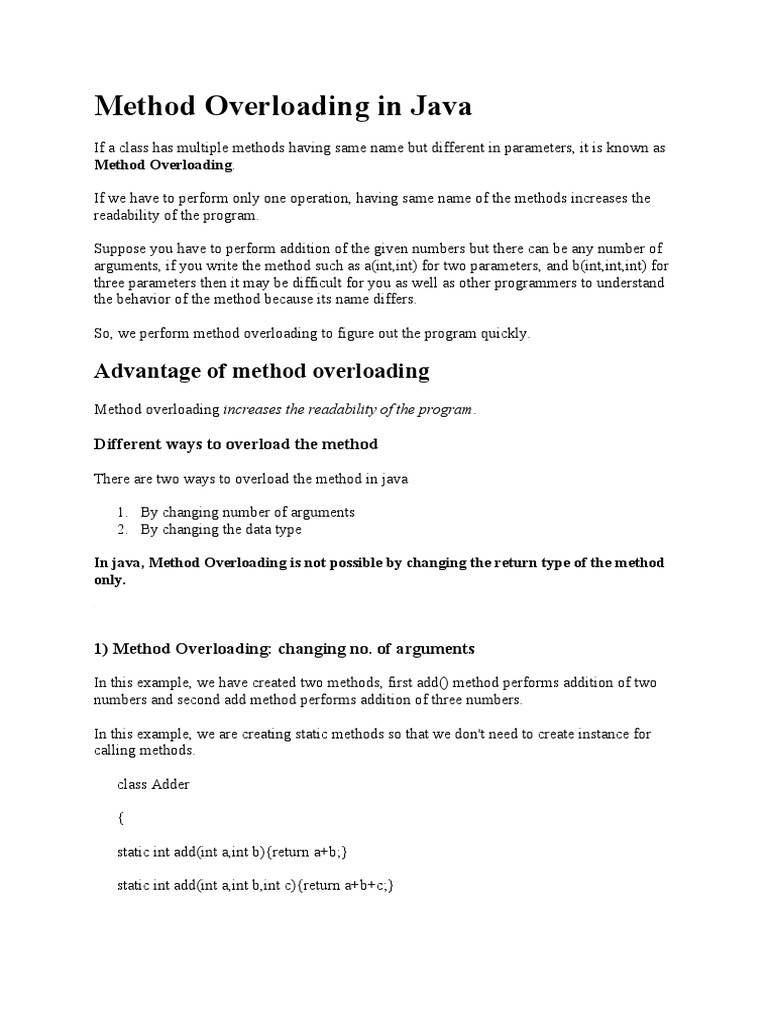 11-Constructor Overloading and Method Overloading-30-Jul-2020Material I ...