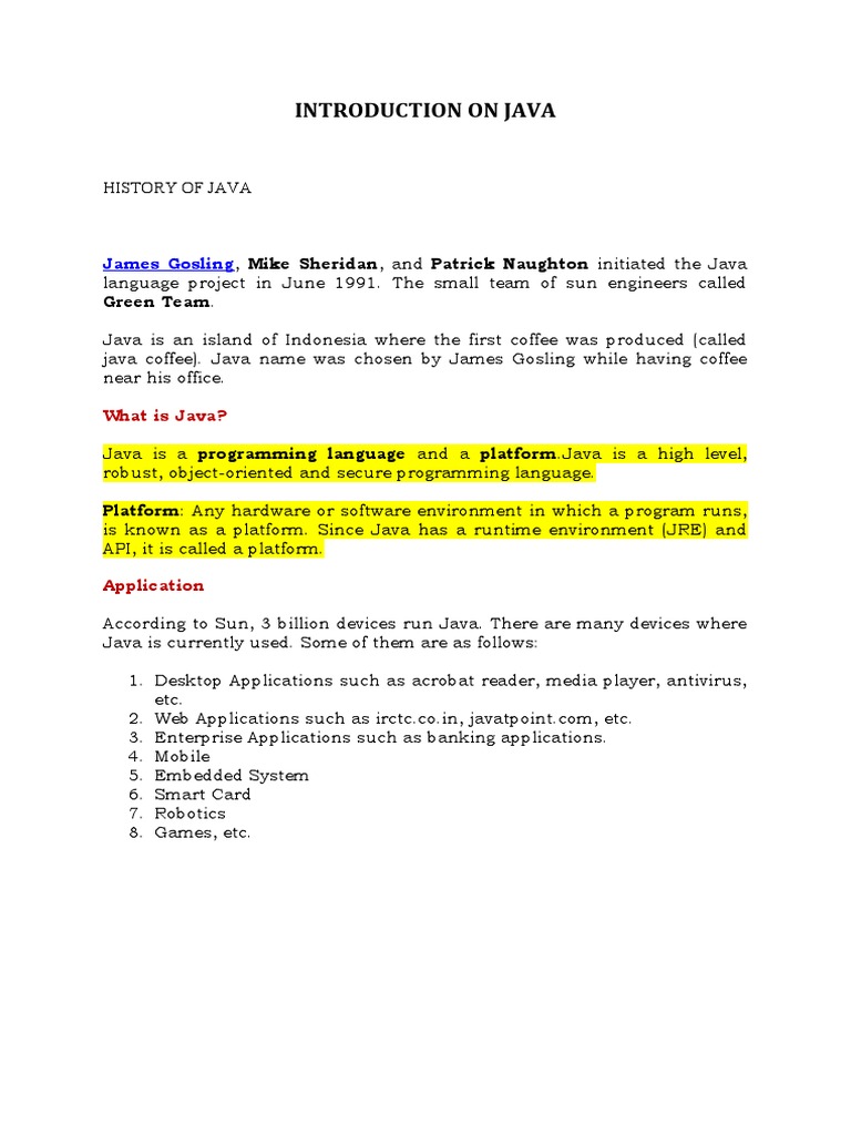 2-Introduction To Java Basics, Types of Java Application and Features ...