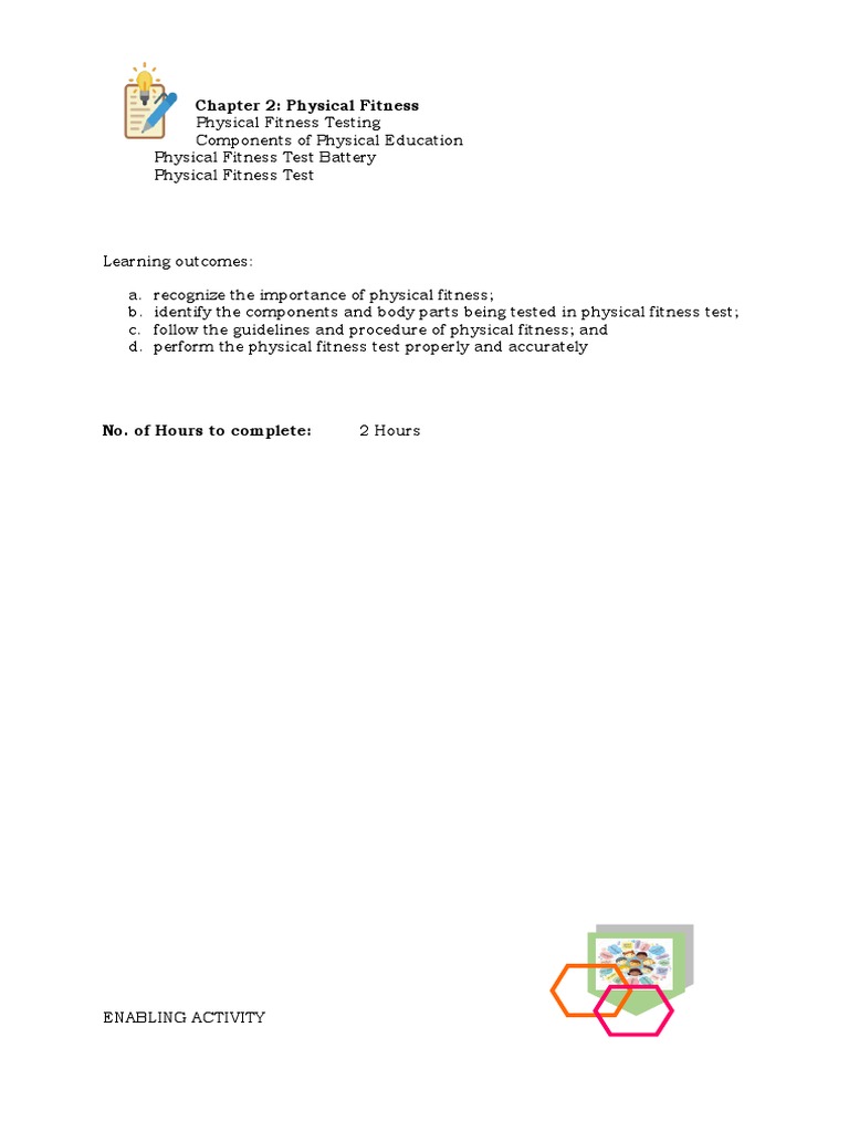 Chapter 2: Physical Fitness | PDF | Self-Improvement