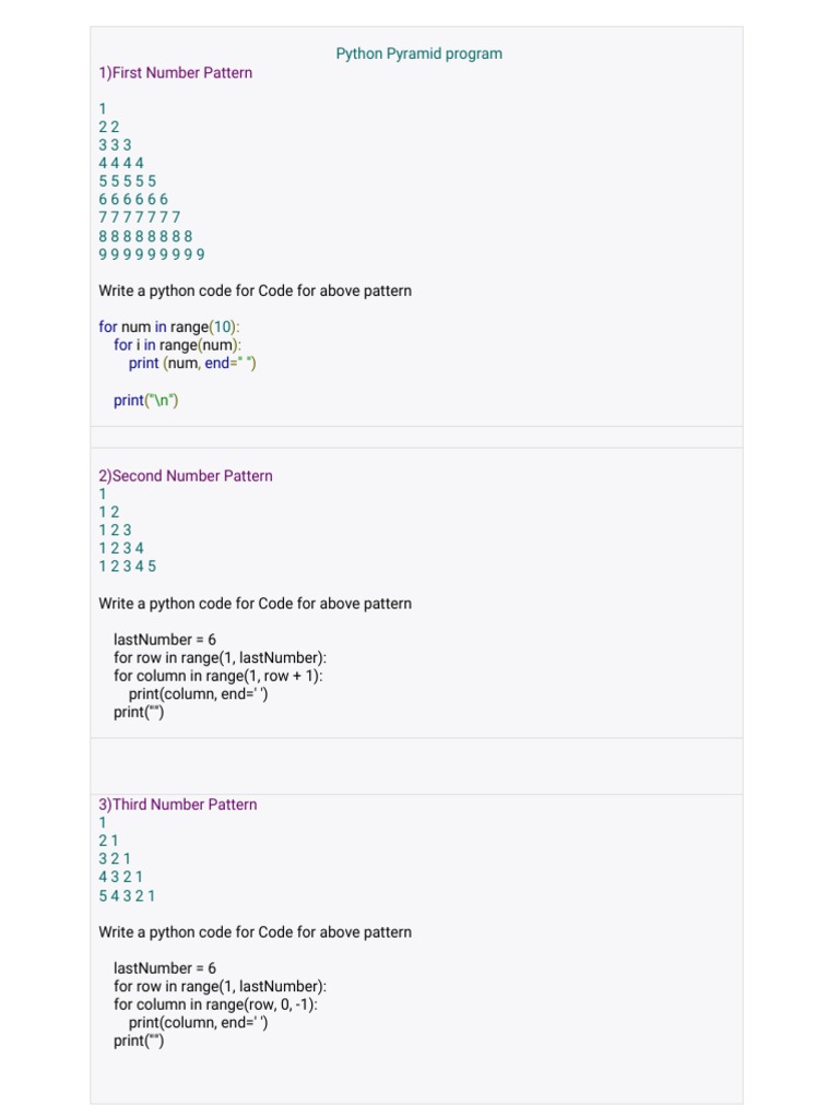 Python Pyramid Program | PDF