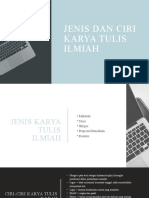 Jenis Dan Ciri Karya Tulis Ilmiah