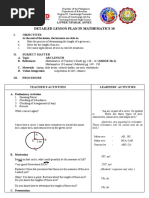 Detailed Lesson Plan in Math 10 (Circles, ARC LENGTH)