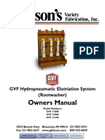 Owners Manual: GVF Hydropneumatic Elutriation System (Rootwasher)