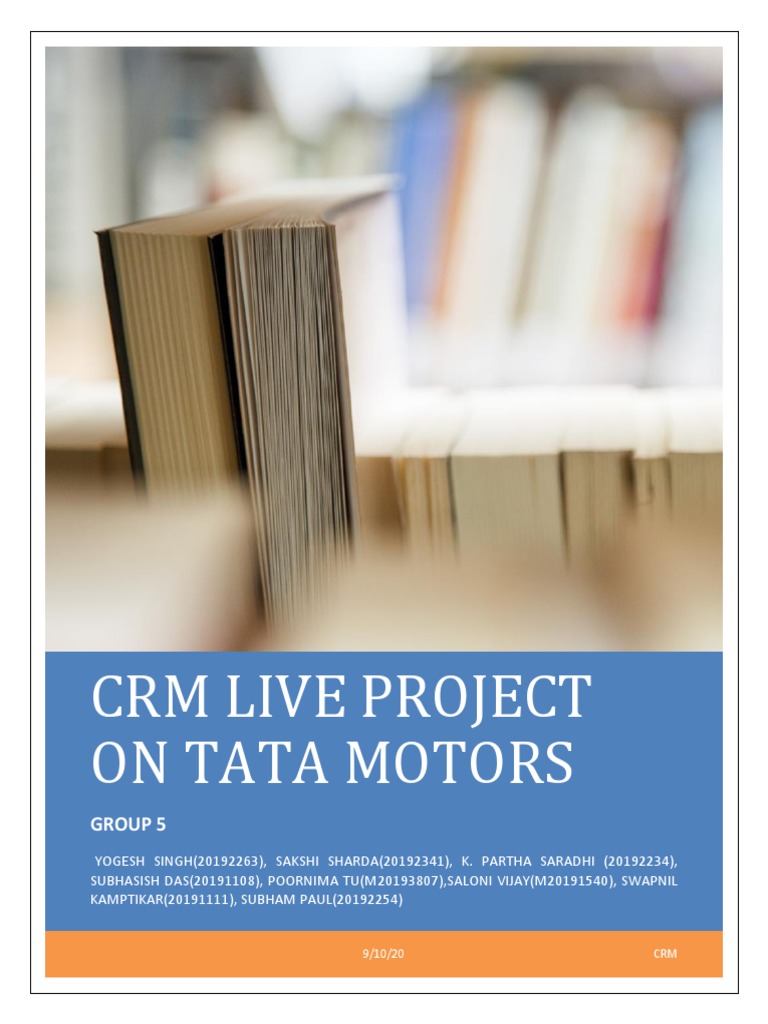 Tata Motors CRM Implementation Overview | PDF | Customer Relationship ...