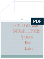 How to Write Informal Reports