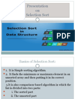 Presentation On Selection Sort