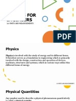 PHYSICS FOR ENGINEERS: MEASUREMENT FUNDAMENTALS