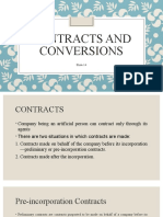 Contracts and Conversions Slide