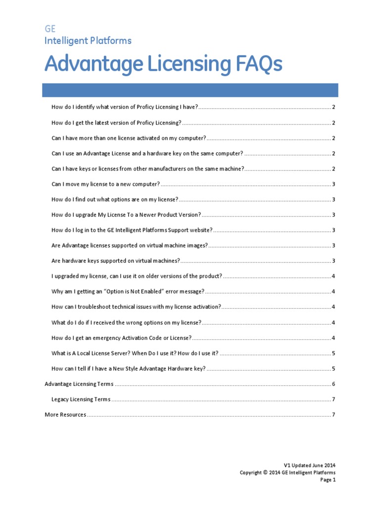 Advantage Licensing Faqs PDF | PDF | Server (Computing) | Online And ...