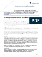 Early Childhood Measurement and Evaluation Tool Review: Beck Depression Inventory 2 Edition (BDI-II)