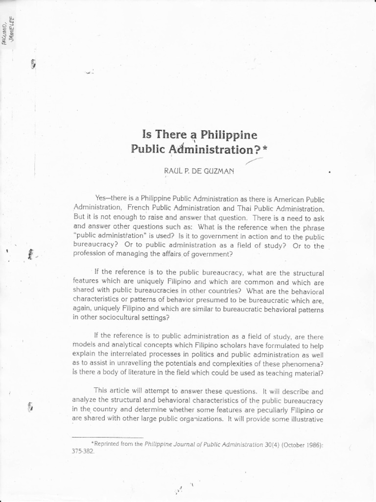 Is There A Philippine Public Administration? PDF | PDF | Bureaucracy ...