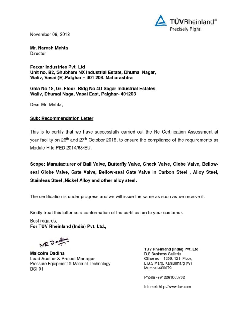 Recommendation Letter Module H | PDF