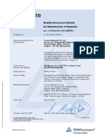 Certificate: Quality-Assurance System For Manufacturer of Materials