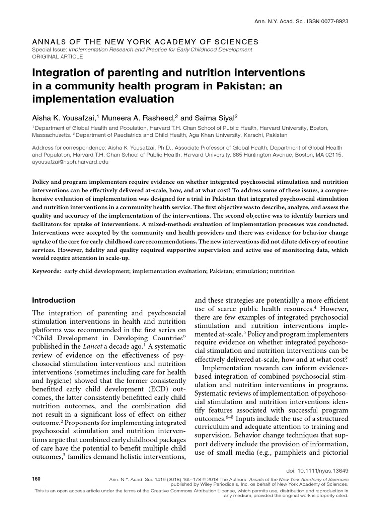 Early Childhood Interventions in Pakistan | PDF | Health Care | Caregiver