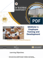 Module 1 Introduction To Employee Training and Development