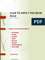 How To Apply The 80/20 Rule: (Pareto'S Principle)