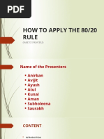 How To Apply The 80/20 Rule: (Pareto'S Principle)