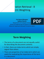 Information Retrieval 8 Term Weighting A