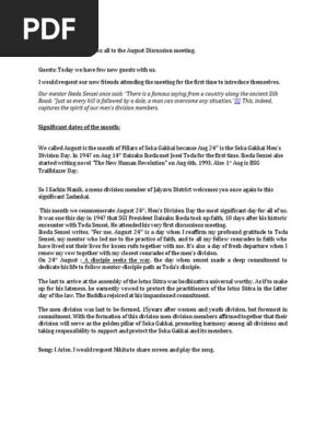 Bsg Emcee Script For Aug 2020 Pdf Mahayana
