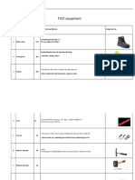 Specification and Equipment List