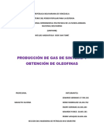 PRODUCCION DE GAS DE SISNTESIS Y SUS DERIVADOS