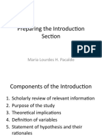 6 - Preparing The Introduction Section