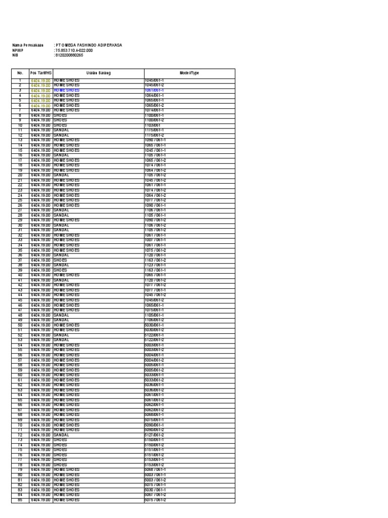 Hs Code 6404