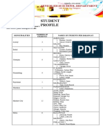 Student Profile: Senior High School Department