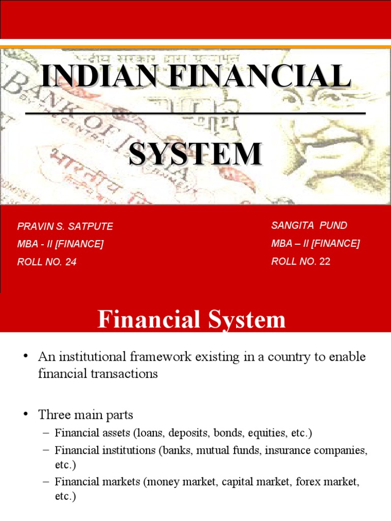 presentation on indian financial system