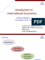 An Introduction To International Economics: Dominick Salvatore John Wiley & Sons, Inc