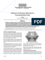 Wellness Positioning: Rationale For Promoting Brand India: S. Satya
