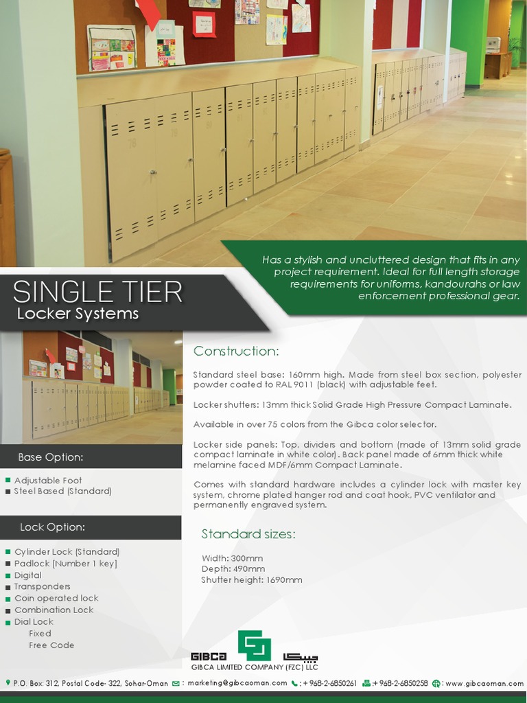 Stylish Steel Locker Systems in Oman | PDF