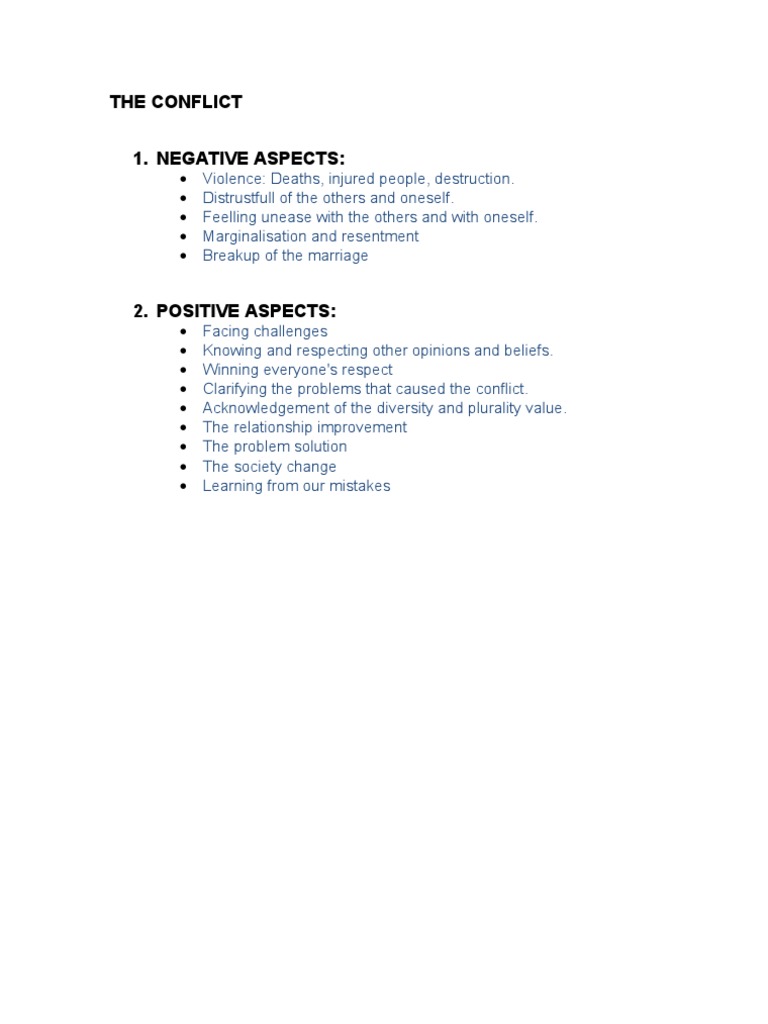 2 Positive and Negative Aspects | PDF