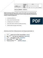 Daily routines and possessives practice