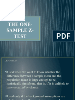 The One Sample Z Test