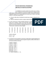 Corporación Universitaria Latinoamericana Examen Final de Estadística Descriptiva