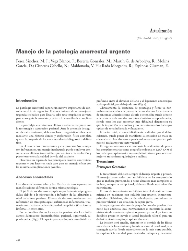 Manejo de Emergencias Anorrectales | PDF | Hemorroides | Enfermedad de ...