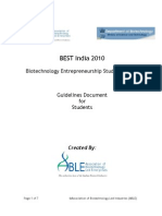 BEST India 2010: Biotechnology Entrepreneurship Student Teams