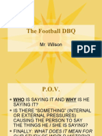 The Football DBQ: Mr. Wilson