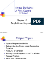Business Statistics: A First Course: Simple Linear Regression