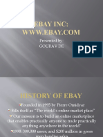 Ebay Inc:: Presented By: Gourav de