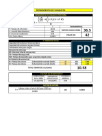 Tabla en Excel para El Rendimiento de Maquinaria VOLQUETA