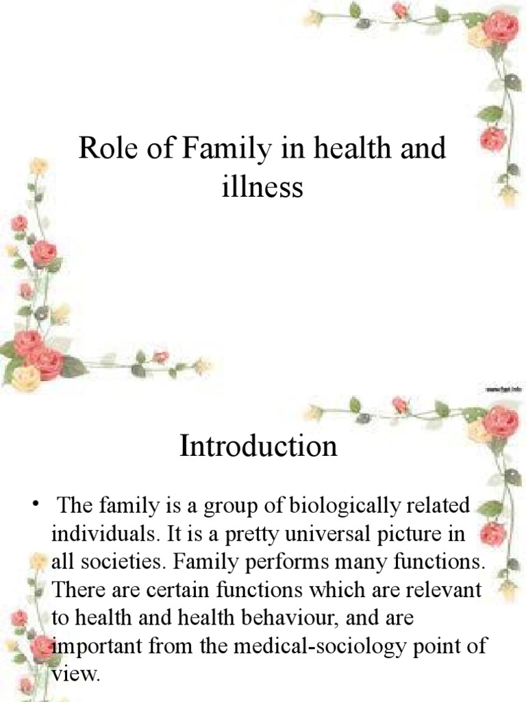 Family's Role in Health and Illness | PDF | Family | Socialization