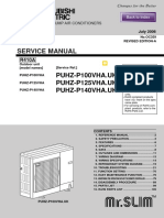 Service Manual: PUHZ-P100VHA - UK PUHZ-P125VHA - UK PUHZ-P140VHA - UK