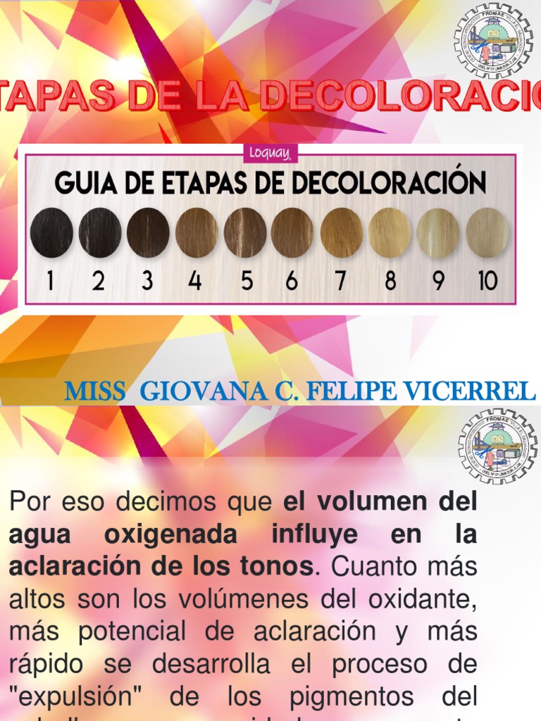 Etapas de La Decoloración | PDF | Color | Pelo