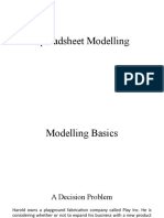 Spreadsheet Modelling Notes