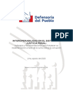 Informe de Adjuntía #01 2020 DP ALCCTEE Interoperabilidad en El Sistema de Justicia Penal PDF