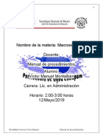 Manual de Procedimientos Purificadora