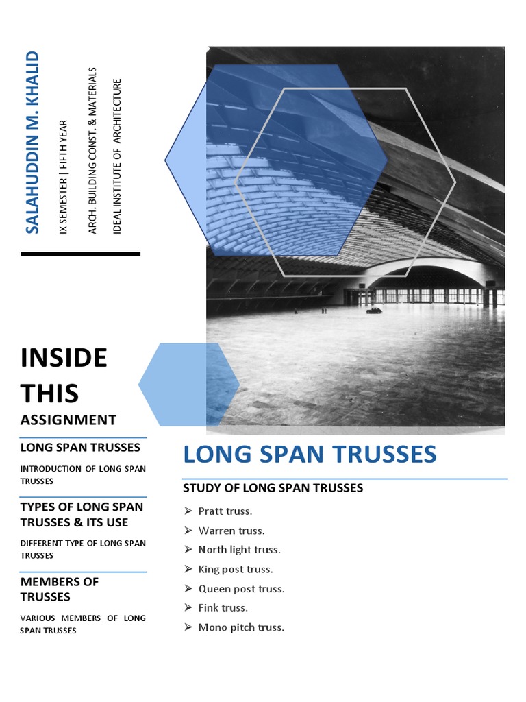 Long Span Trusses: Types and Uses | PDF | Truss | Roof